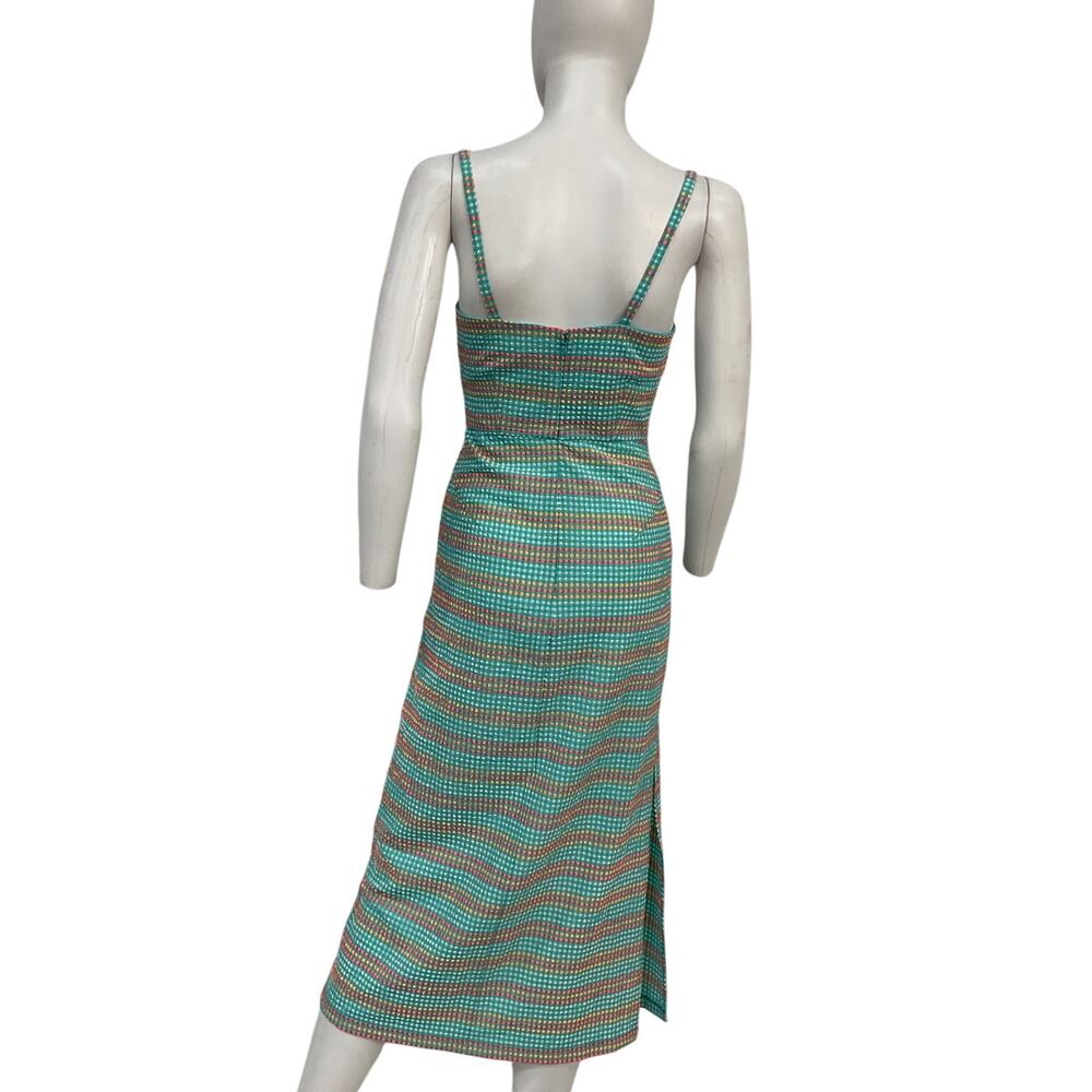 Rachel Comey Textured Turquoise Lawson Midi Dress Size 0 - Picture 2 of 4